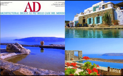  Magazine tribute to this Villa for Sale in Mykonos Greece 