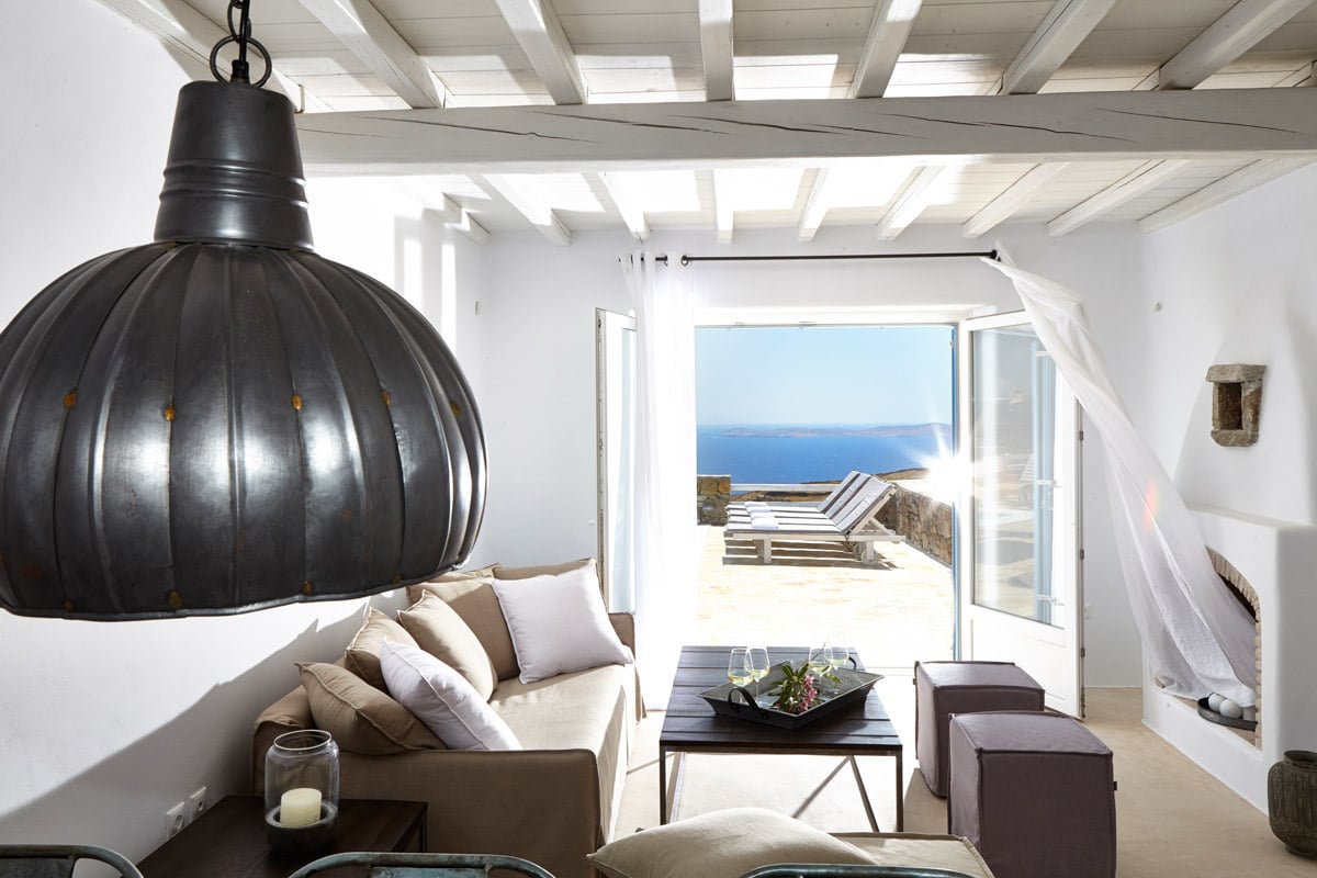 Greece Mykonos , New Villa with Sea Views For Sale, Fanari