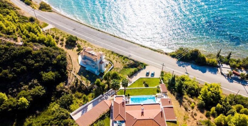 Beautiful beachfront Villa at Halkidiki, Kassandra Halkidiki, Skioni, Halkidiki Properties, Seafront Villa Halkdidiki Greece 1