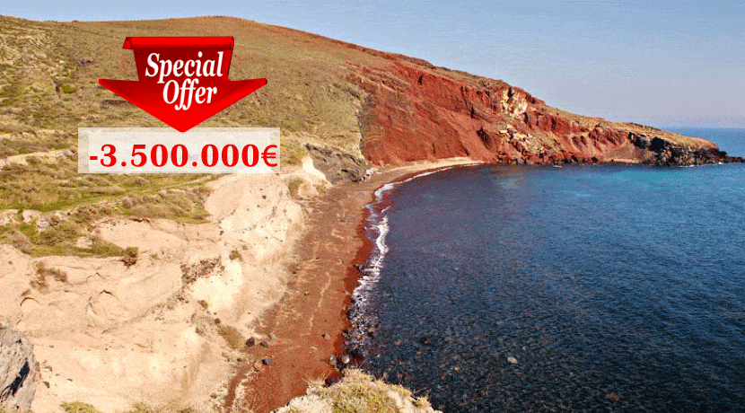 Invest in Greece: 63.000 sq.m of Land at Santorini, at the Voted as No1 Beach in the World