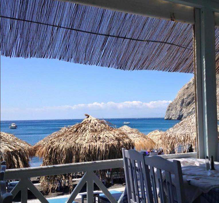 Restaurant on the Beach Santorini