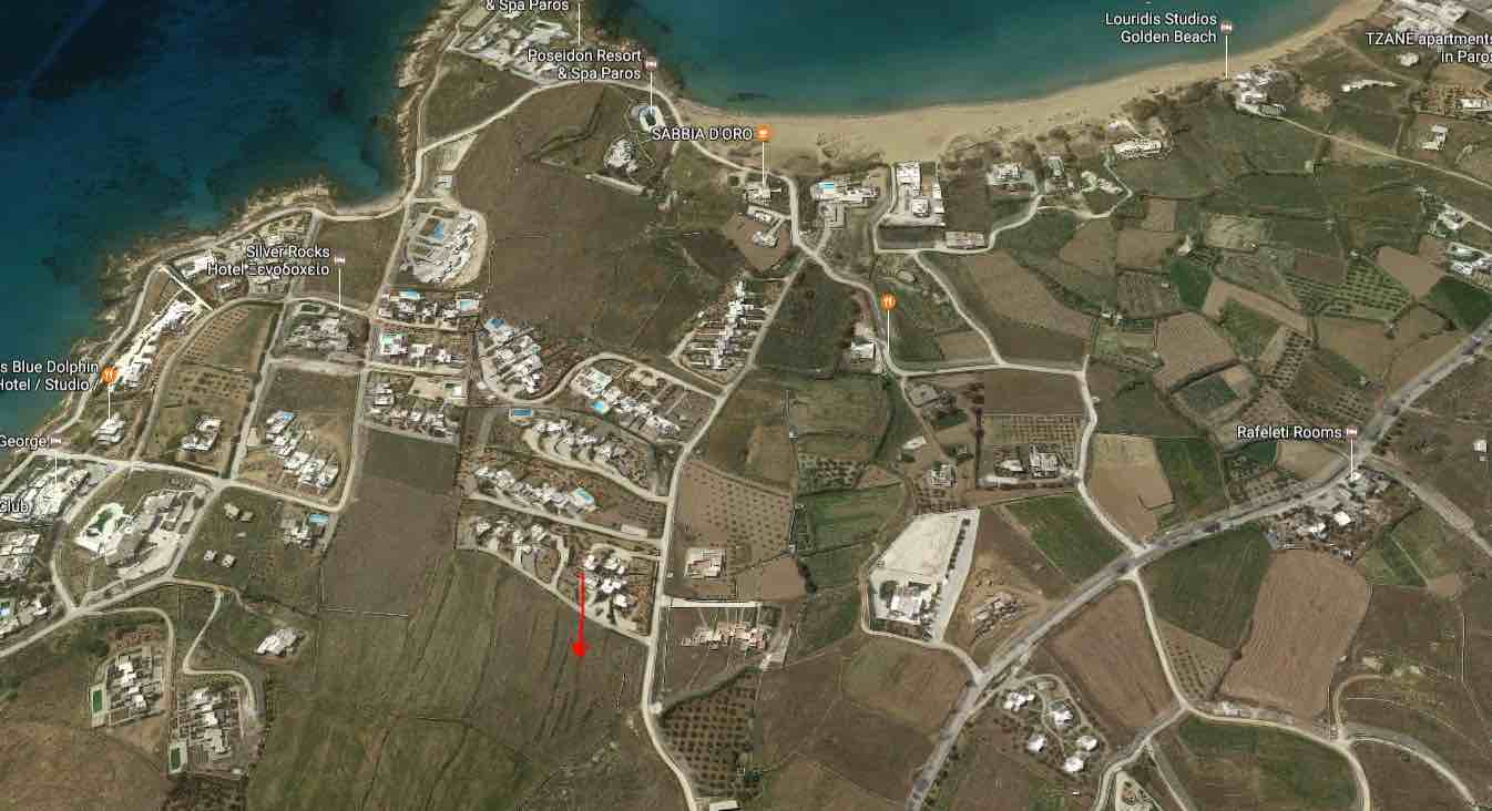 Land Plot with Sea view of 9800 sq.m Builds 810 sqm of Villas Paros Chrisi Akti