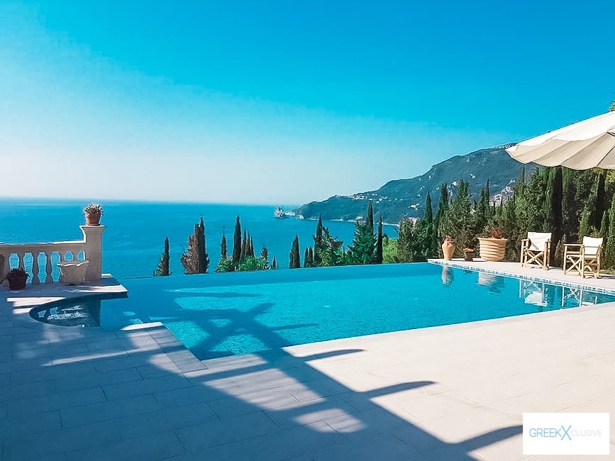 Villa with Pool and Sea view at Corfu, Close to the Sea