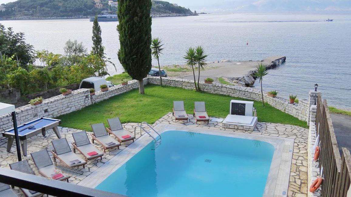 1st at the sea Villa at Corfu, Direct Sea Access