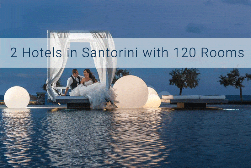 Hotels Santorini with 120 Rooms and ability to become 175 Rooms!