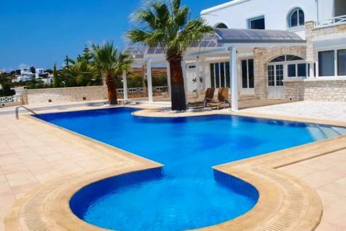 Villa for Sale in Paros with big Land Plot and Sea View, Property overlooking Golden Beach