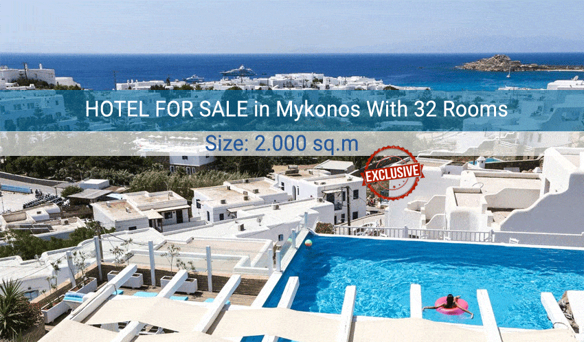 Hotel For Sale in Mykonos with 32 Rooms