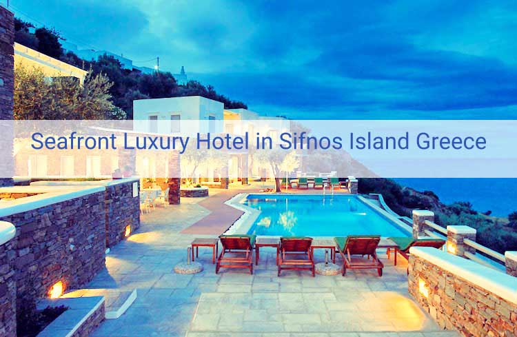 Seafront Hotel for Sale in Sifnos Island with 10 Luxury Sea View Suites