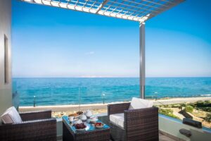 Seafront Villa in Gouves near Heraklio Crete. Seafront Properties in Crete Greece