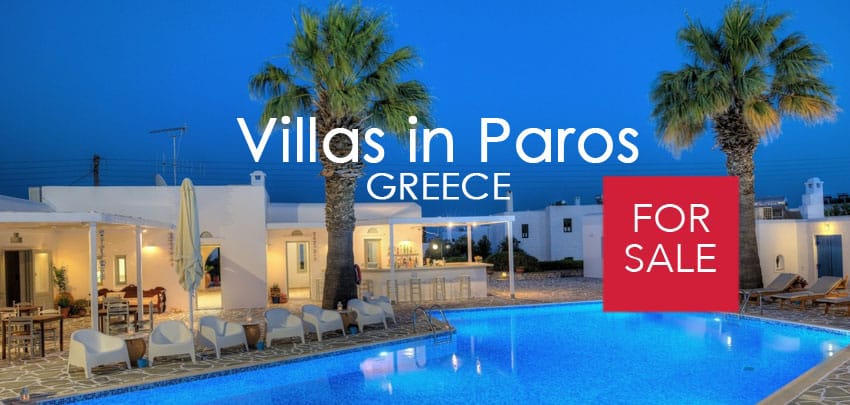 Villas for Sale in Paros, Luxury Real Estate in Paros Island, Paros Greece, Villas in Paros Greece for sale, Seafront Villas in Paros, Paros island realty