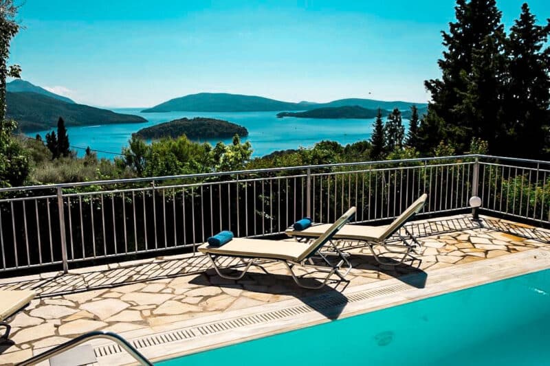 Villa in Lefkada across Skorpios island, Property in Lefkada Greece, Real Estate in Lefkas
