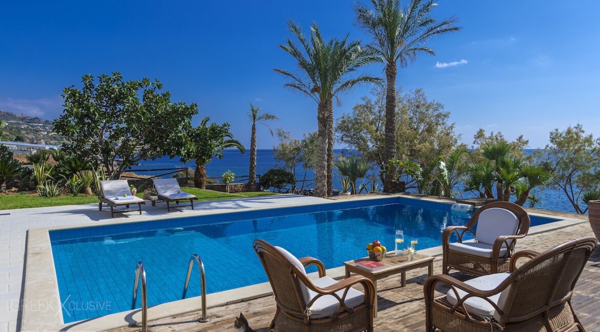 Beachfront Villa in Crete, Seafront Villa Greek Island, Seafront Property for Sale Crete Greece