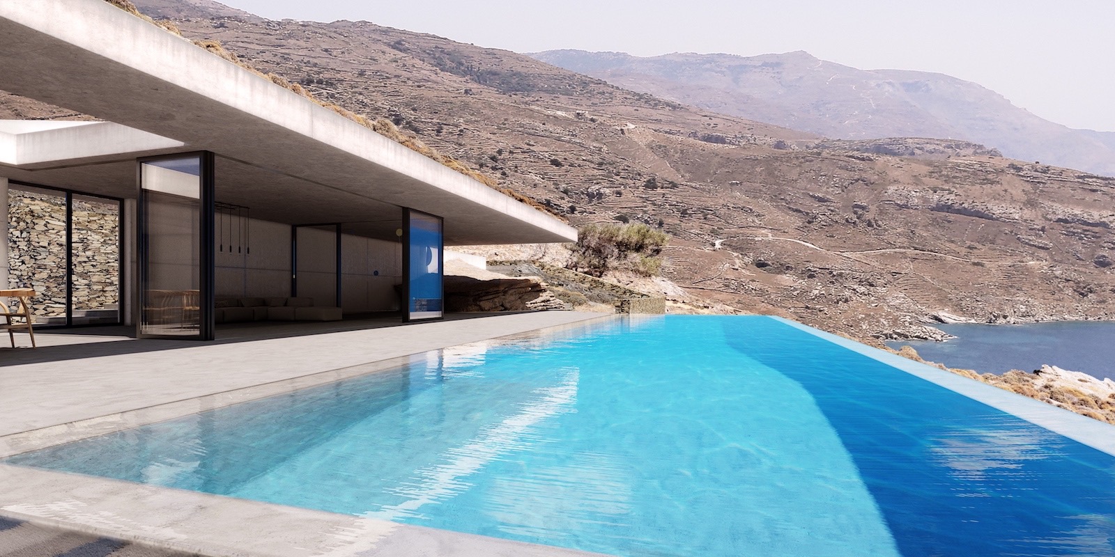 Cave Style Super Villa in Andros Island, Cyclades Luxury Villas, Luxury Estate Andros Greece, Luxury Property in Andros Greece, High End Villa in Greece