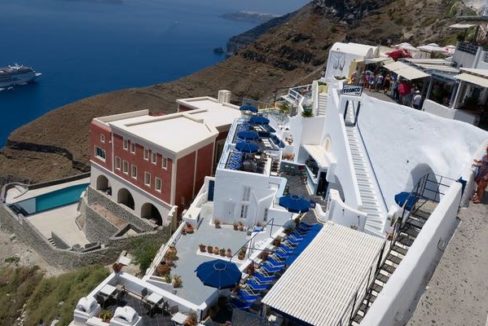 Excellent Unique Property at Caldera, Center of Santorini for Hotel. Hotel for sale Santorini, Caldera Land for Sale, Hotel at Fira Santorini for Sale 2