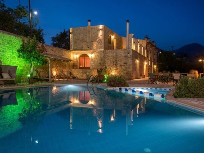 Renovated stone villa for sale in Rethymno Crete 1
