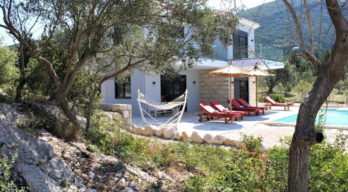 Real Estate Lefkada, Villa in Lefkada with panoramic sea view, New Built villa at Nydri Lefkada 1