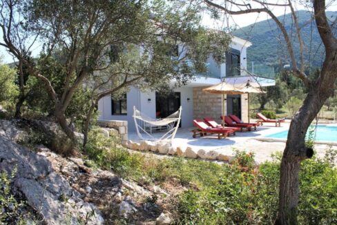 Real Estate Lefkada, Villa in Lefkada with panoramic sea view, New Built villa at Nydri Lefkada 1