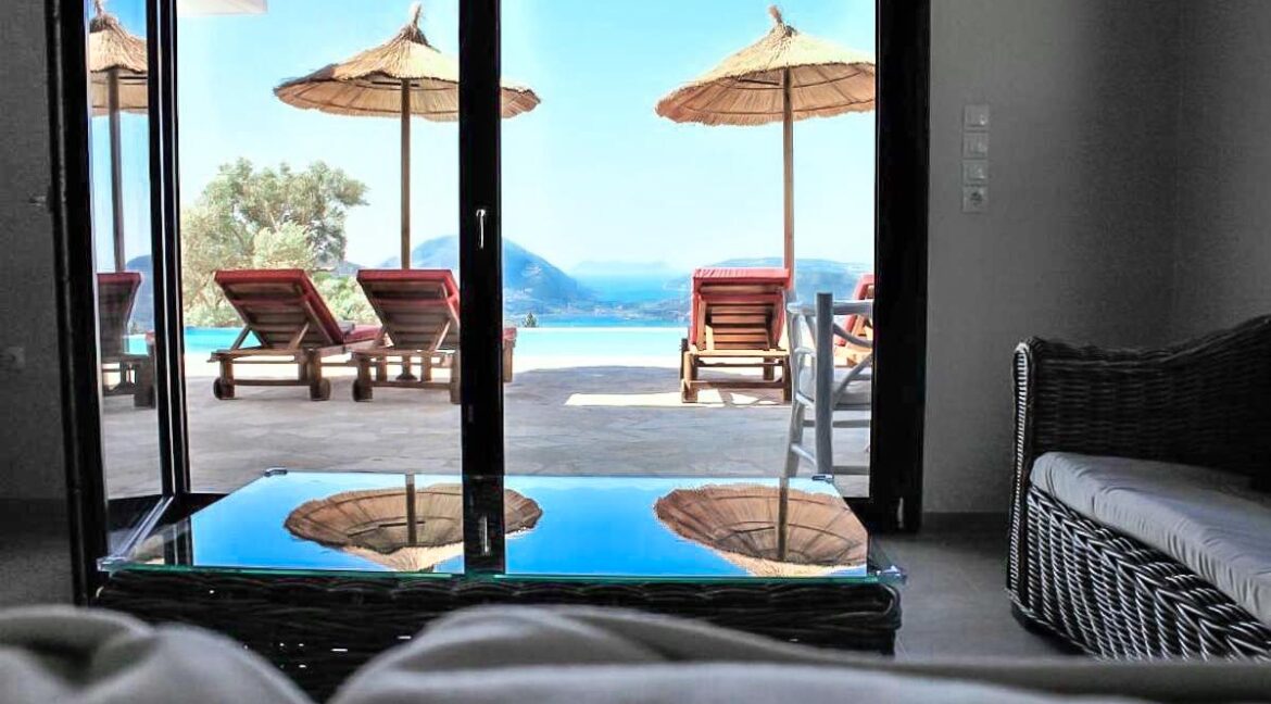 Real Estate Lefkada, Villa in Lefkada with panoramic sea view, New Built villa at Nydri Lefkada 13