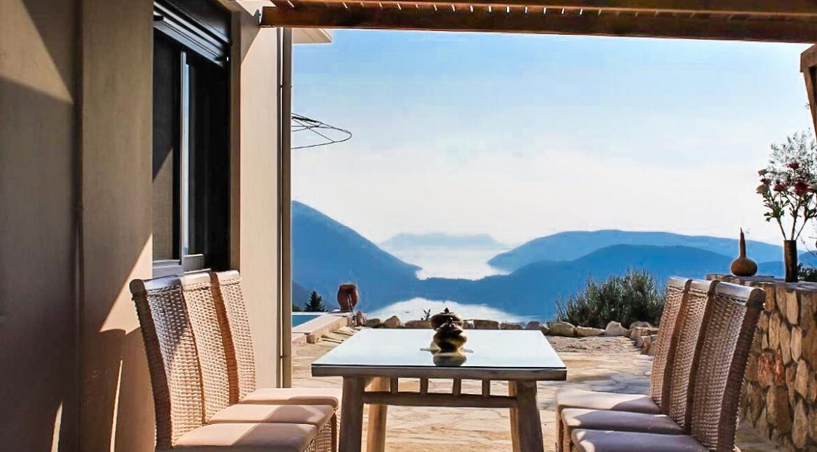 Real Estate Lefkada, Villa in Lefkada with panoramic sea view, New Built villa at Nydri Lefkada 14