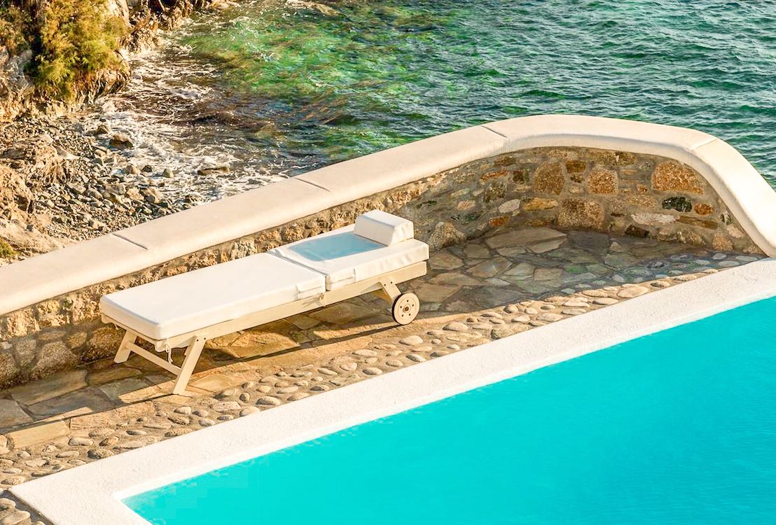 Seafront Villa Mykonos Greece for sale,   near  Ornos