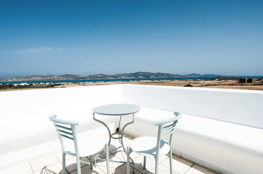 Villa with Sea View in Paros, Big land Plot near Pounta