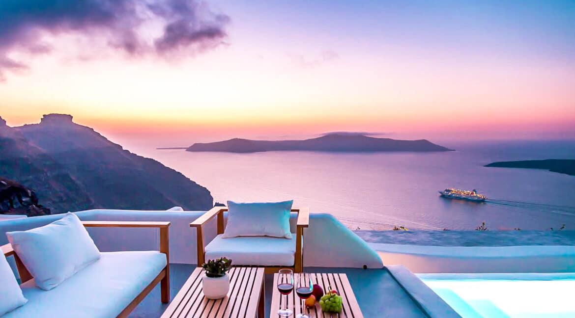 Santorini Luxury Estate Villa At Caldera, Property in Greece, Luxury Estate, Real Estate Greece