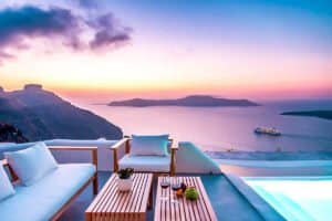 Santorini Luxury Estate Villa At Caldera, Property in Greece, Luxury Estate, Real Estate Greece