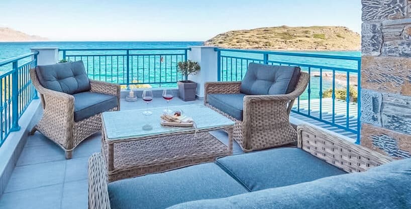 Waterfront Villa with sea view in Crete, Real Estate in Crete, Seafront house in Crete for Sale