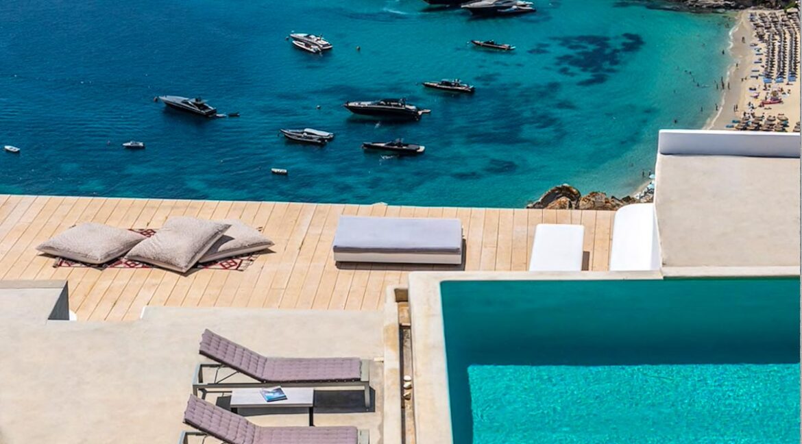 Villa at Psarou Beach near the famous Nammos beach Restaurant, Mykonos