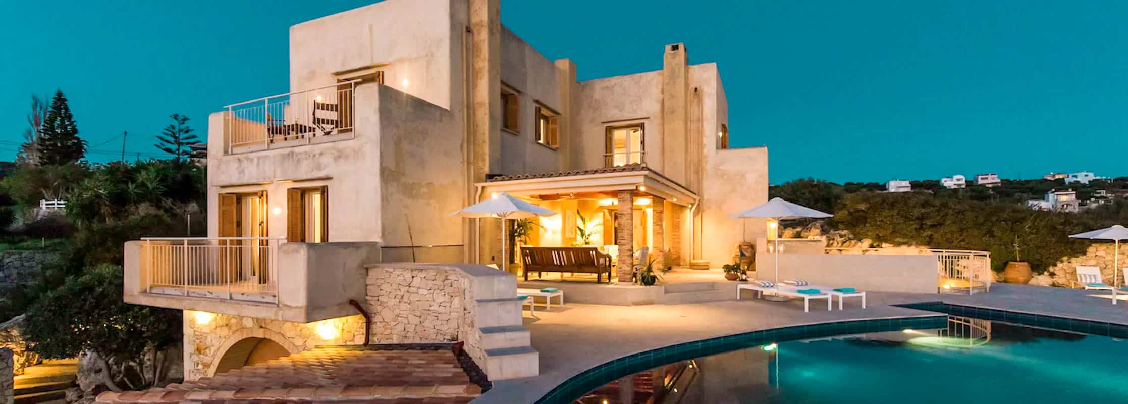 Seafront Villa Chania Crete for Sale, Waterfront Property Crete Greece