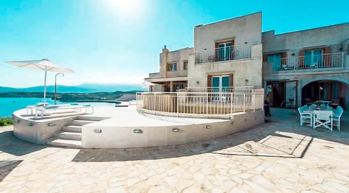 Seafront Villa Chania Crete for Sale, Waterfront Property Crete Greece