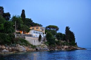 Seafront Estate Paxoi Greece, Ionian Islands. Paxoi Corfu Greece, Real Estate Antipaxoi, Seafront Properties in Greek Islands