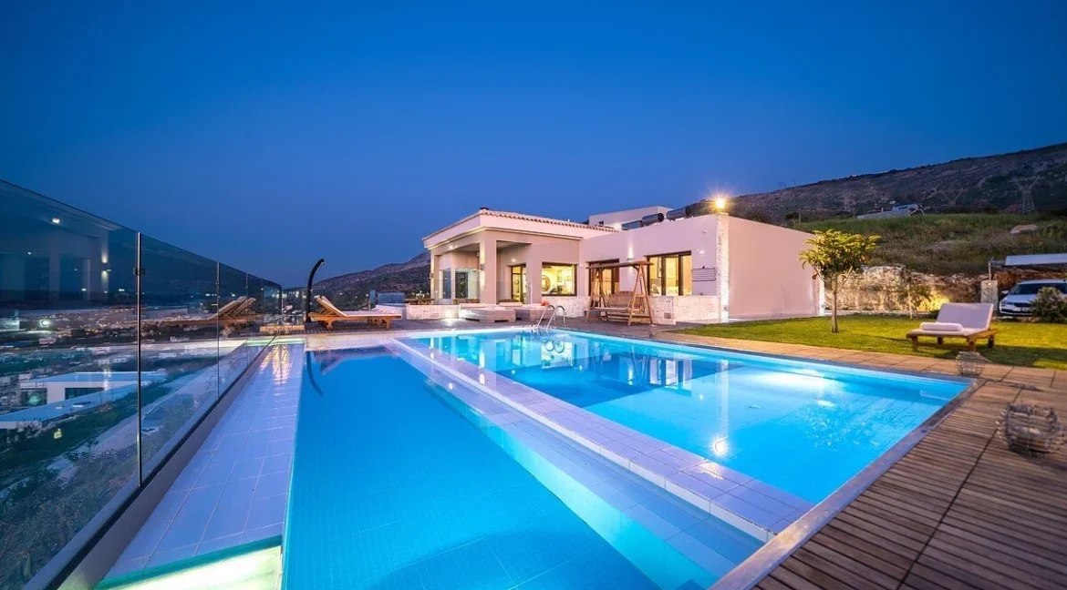 Luxury Villa with a helipad at Chania Crete