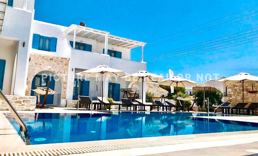 Small hotel next to the beach in Naoussa Paros in Greece for Sale, Hotels Sales Paros Greece 1