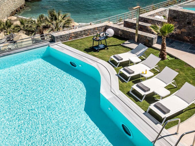 Beachfront Villa for sale in Crete. Seafront Property Heraklio Crete