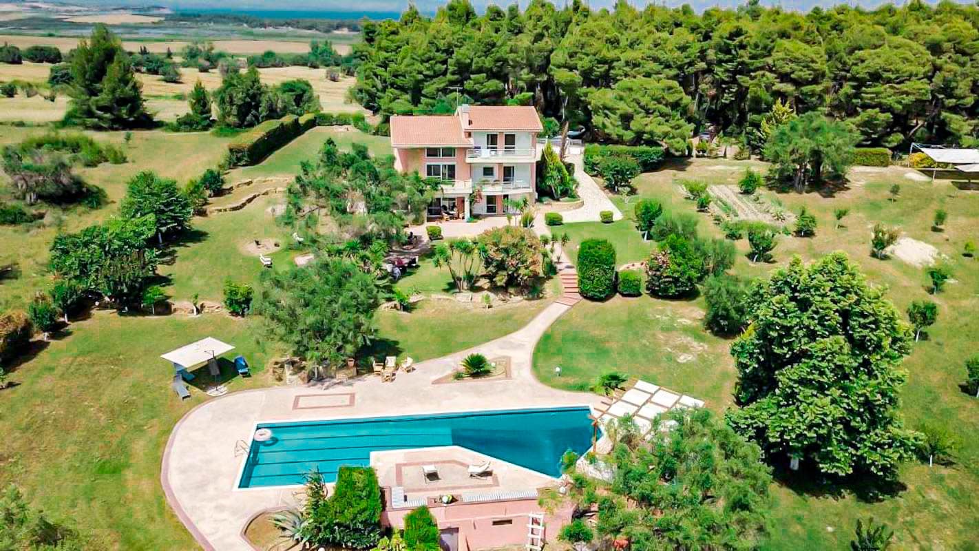 Isolated villa at Sani Halkidiki in a very big land plot.