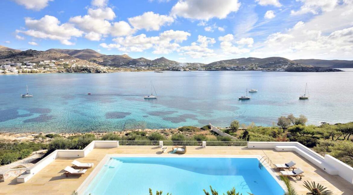 Beachfront villa in Syros, Seafront Luxury Property Greek Island