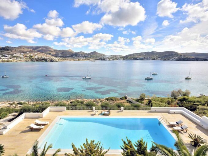 Beachfront villa in Syros, Seafront Luxury Property Greek Island