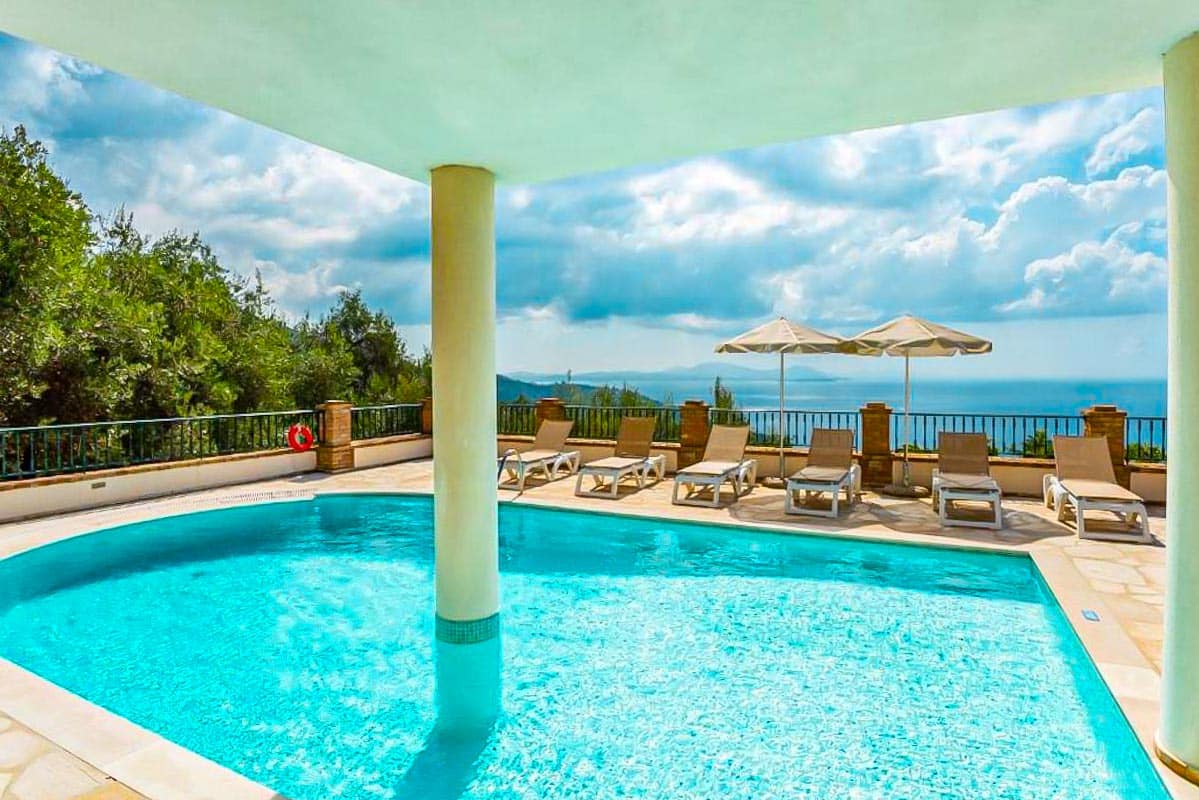 Villa with sea views Corfu island, overlooking Kalami Bay