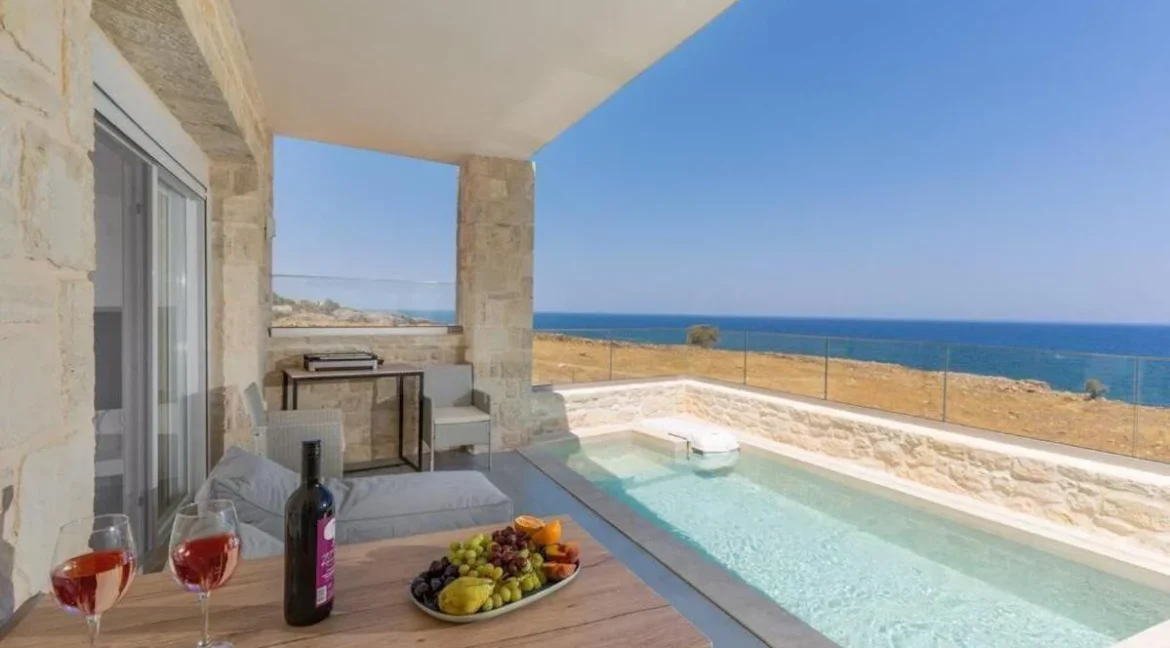 Seafront House with Private Pool in Rethymnon, Crete