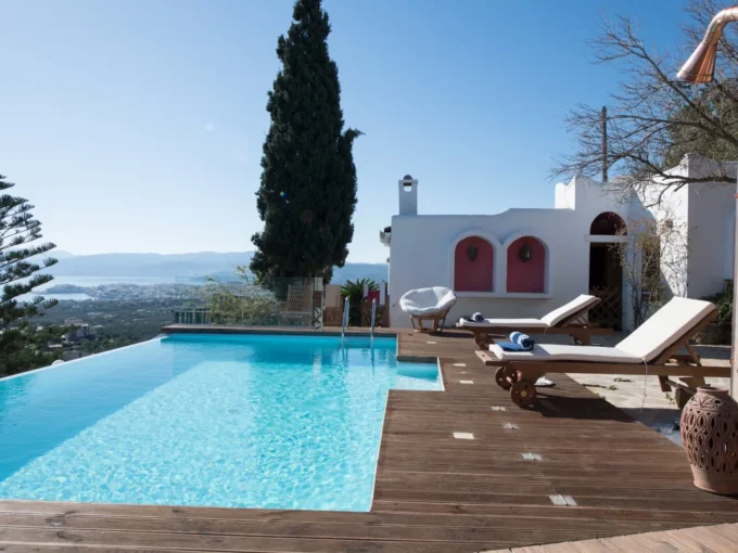 Villa With Panoramic Sea Views Agios Nikolaos Crete