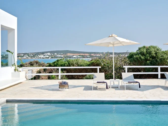 Beachfront Villa With View in Paros for Sale