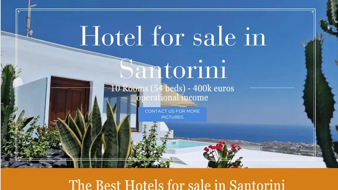 Hotel for sale Santorini
