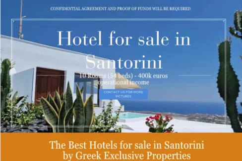Hotel for sale Santorini