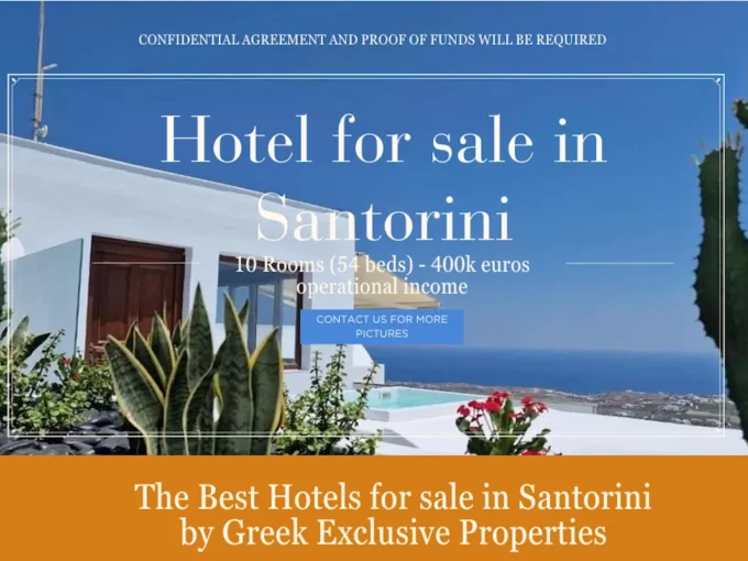 Hotel for sale Santorini