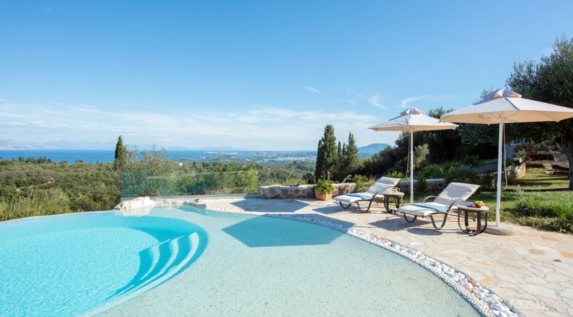 Luxurious Hillside Villa for sale in Corfu