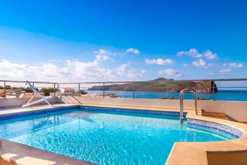 Seafront Villa with Roof Top Pool at Chania