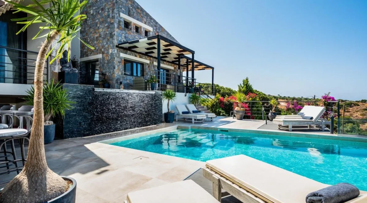 Stone-built modern villa in Crete For Sale