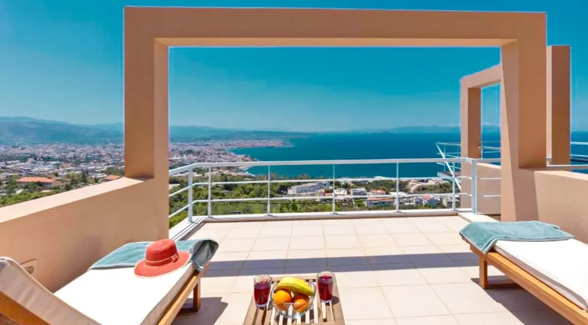 Two Villas with panoramic sea view for sale in Akrotiri Chania Crete Greece 6