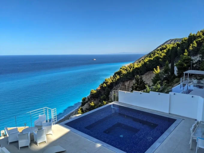 Luxurious Villa Above Egremni Beach Lefkada Greece for sale